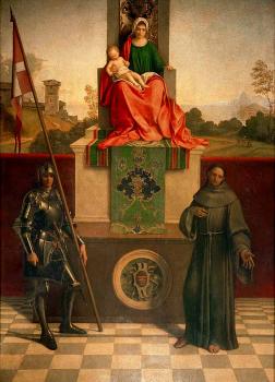 喬爾喬內 Madonna Enthroned with the Child between St Francis and St